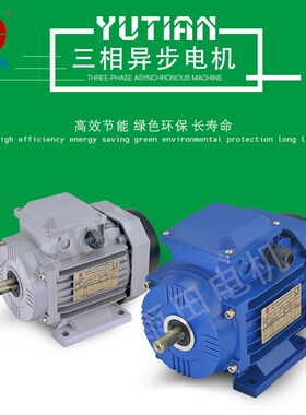 Y26322 0.25KWB14v【方形灰白色*键A】普通铝壳马达三相异步电动