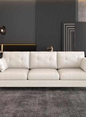 户沙小型公BYSF-1寓出发租办公室装店家用双三人位黑色皮沙发客厅