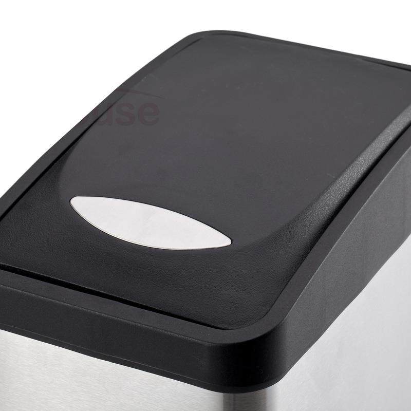 ihuse垃圾桶长方形不锈钢客垃圾桶办公室用8L厅脚踏式o垃圾咨询客