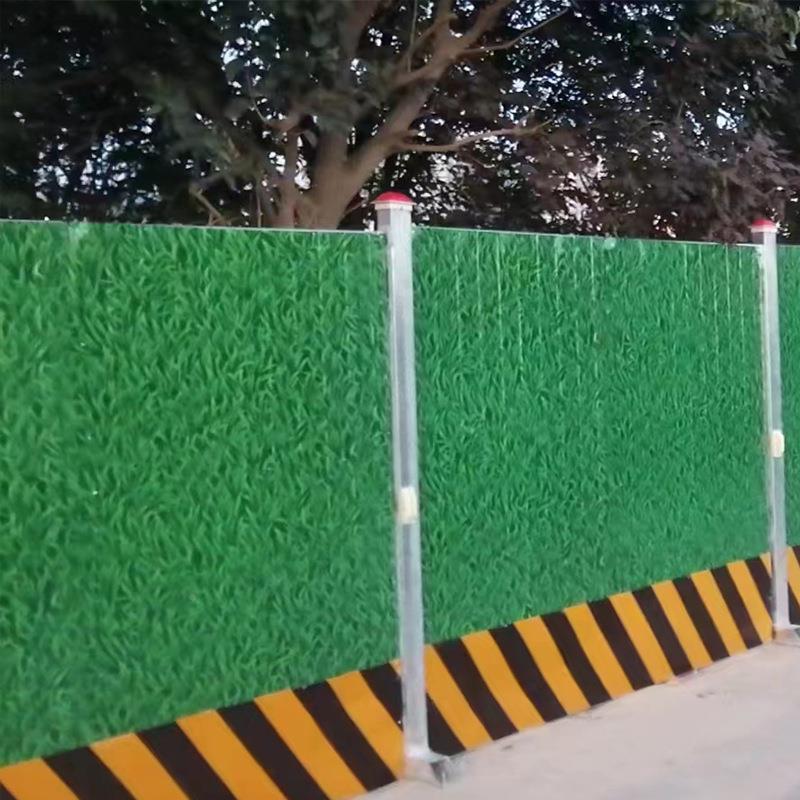 西安市政装工程007施工配围式挡小铁皮围泡沫夹芯临建绿植皮挡板