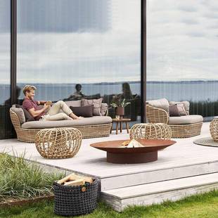 藤藤编露台椅茶429几发户外藤编沙双人院花园室外休闲藤椅庭沙发
