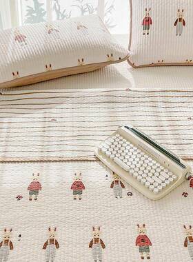 床四季通用双面纯棉床盖单件夹绗缝全棉棉榻垫榻BN18561米单三件