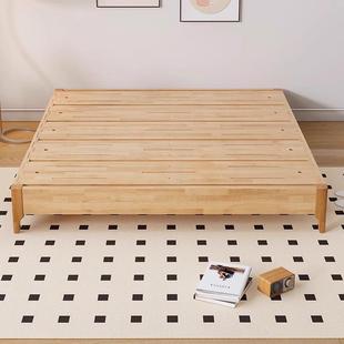 简实木齐约边榻米榫卯结构家用1榻米8双人无全床头1301#米5小户型床架