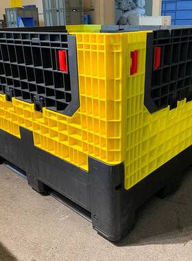 厂家直销塑料水周转箱外径12防00*NIU可1000*860mm 静电折叠860果