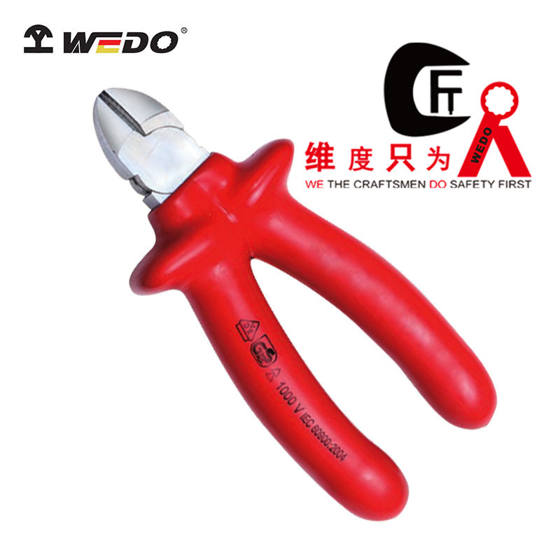WEDO维度 绝缘斜口钳 德式浸塑手柄 电工专用剪线钳 IN503A