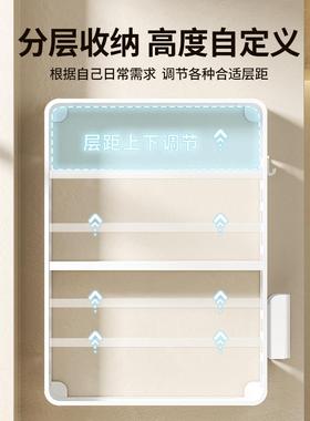 厨房功多收能置孔物架调料架壁挂式P67T8JMH太空铝免打墙上调味料