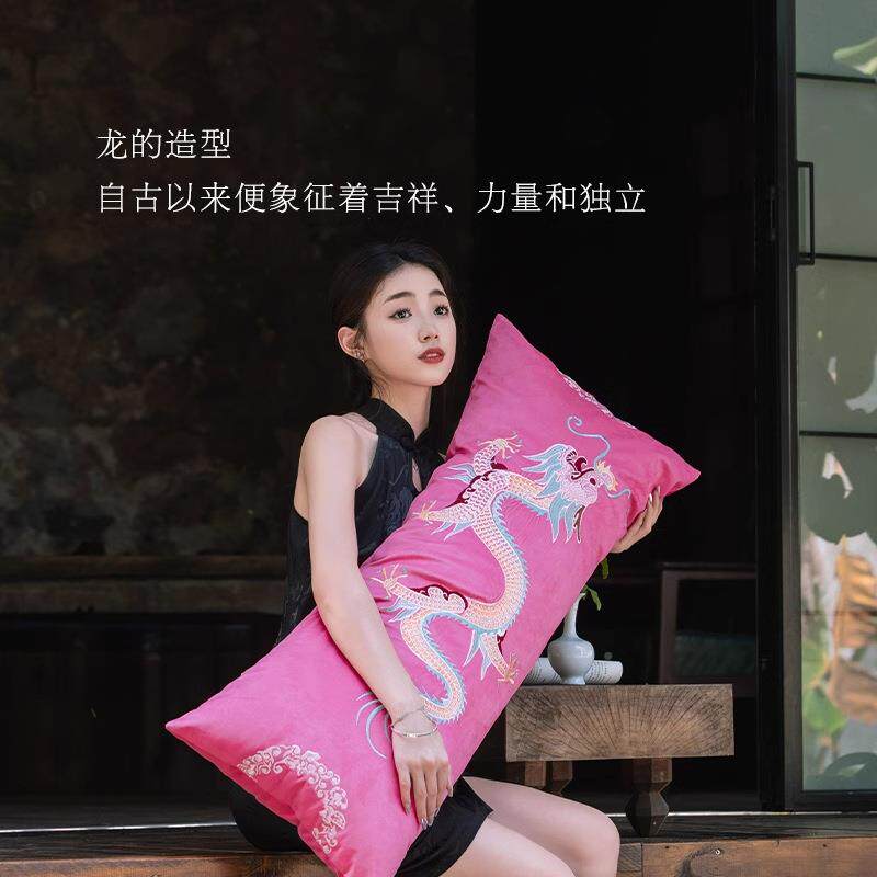 新中式扶手枕客沙发靠垫居长条抱枕床头厅国风jx081靠背垫腰大枕