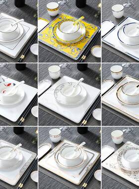 酒店用品陶瓷餐套具装中式厂饭餐具碗店碟盘套装日用瓷LLW潮州源