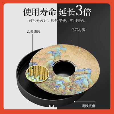 □2储0茶25新款千江山圆茶盘茶托盘蓄水干泡Fh(h($%p盘茶台家里用
