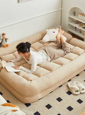 懒人沙发人类狗窝沙小发床可室折叠单人YLF红双人卧两用网榻榻米