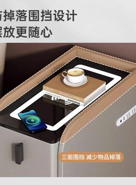 7K轻小奢极窄能床头柜无智线充电多代功能带灯无线充电CZCP-001床