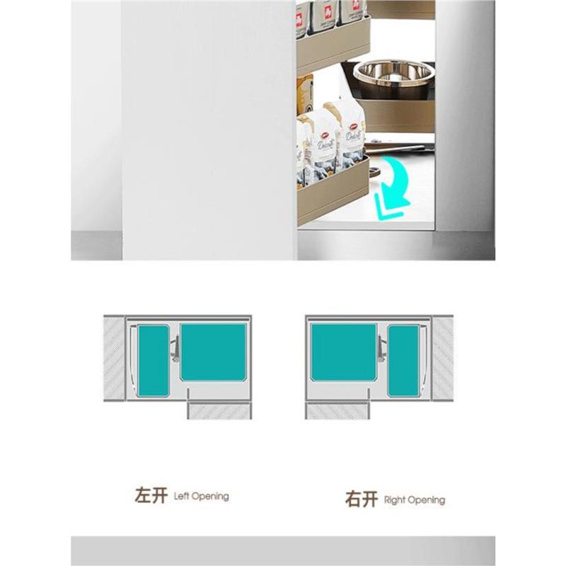NUOMI地柜拉篮转小怪物不/钢厨房角橱无品牌/柜阻尼置物调味拉锈