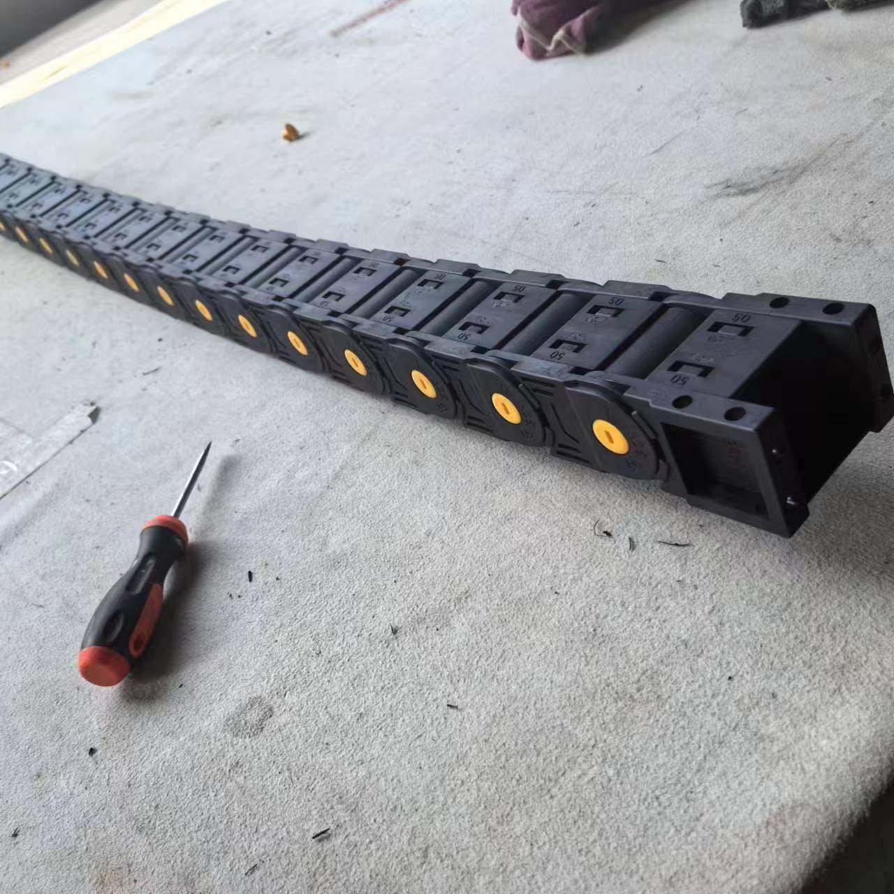 双G曲尼龙拖链C弯TL工程塑料MPB机械线链穿条桥式高速