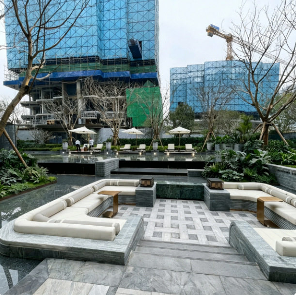 花园扇形靠垫庭院坐垫沙发型酒店户外L形外沙露台卡座游艇坐垫皮U
