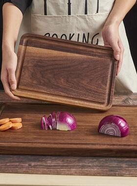 实木切菜板家用房厨黑桃TYT木质和面砧板商用店饭大号水果蔬菜胡