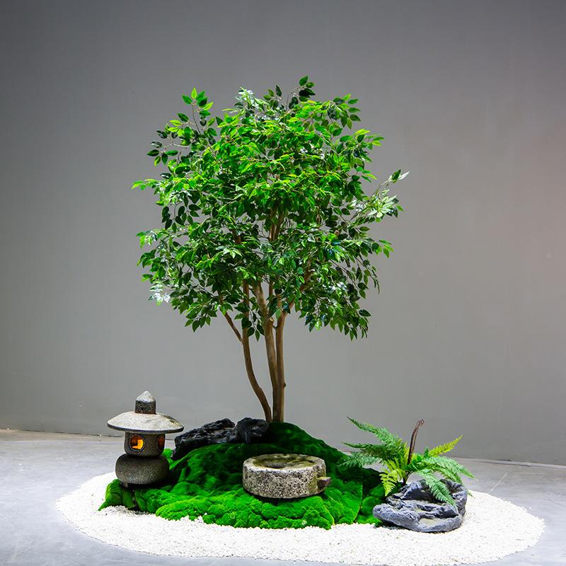 仿内真榕树外大型绿植造室外景观大型户假树橱001窗商场装景饰假