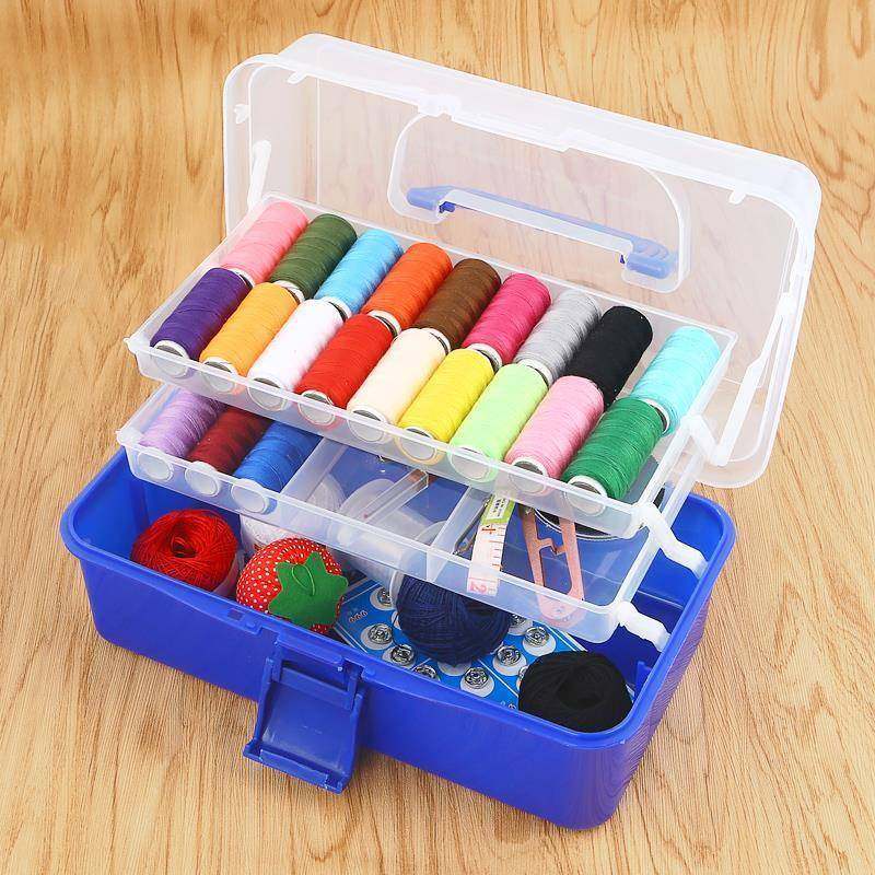 家*用针线功盒针线包工家具套装用多能手www10152提式美术塑料收