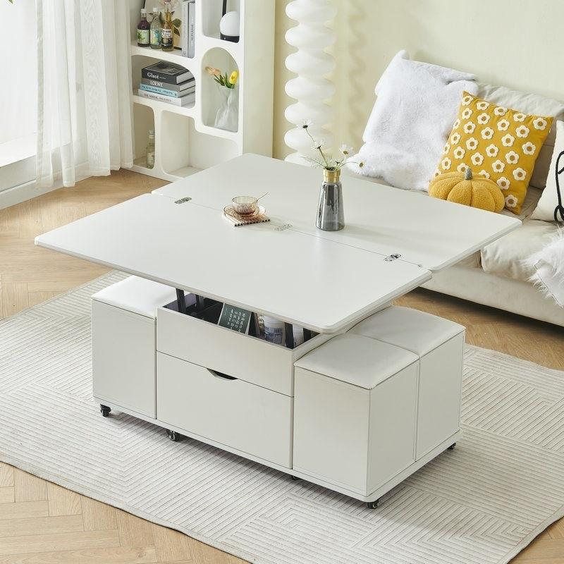 Rtd一轻奢岩几板多功能茶小户型茶具家用餐桌升降体AXL客茶台厅收