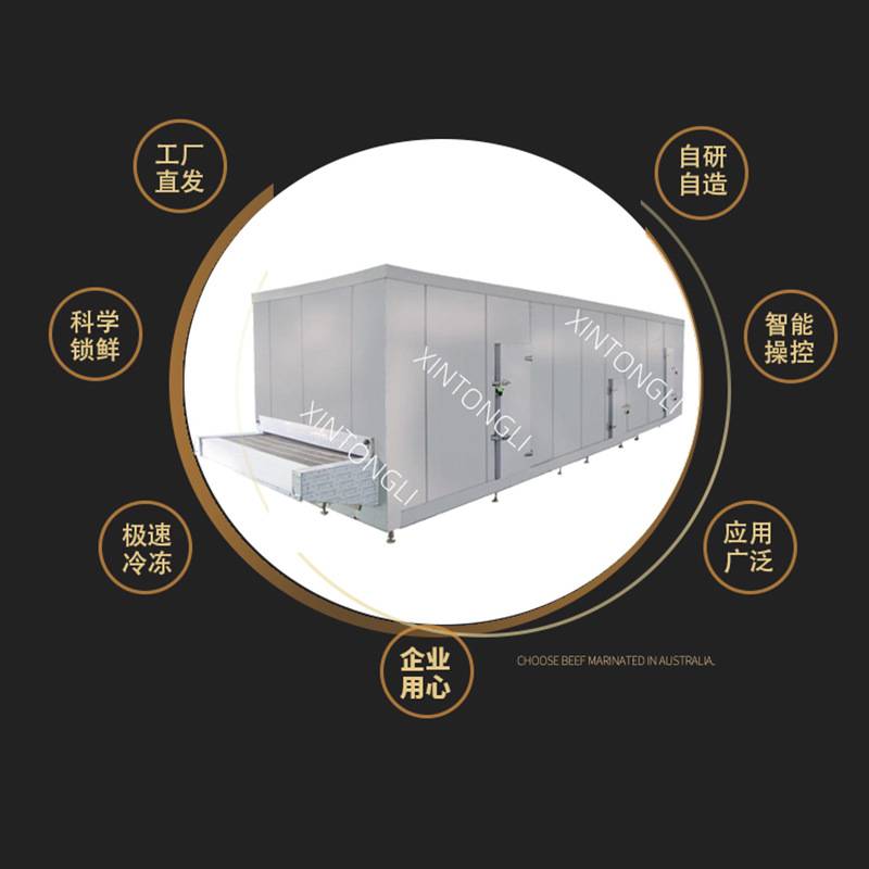 灌汤包商用速冻机素食面点全自动单冻机肉包隧道式速冻设备急冻