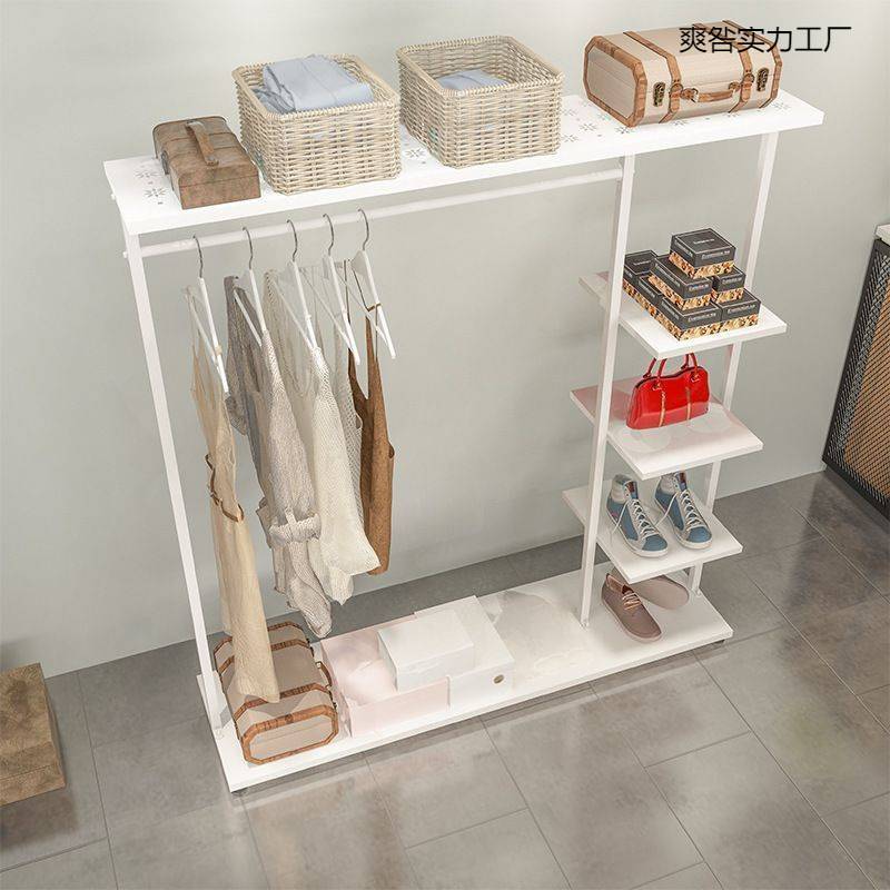 服装店展示架铁艺衣架落地式卧室挂衣架衣帽架欧式简易挂包衣服
