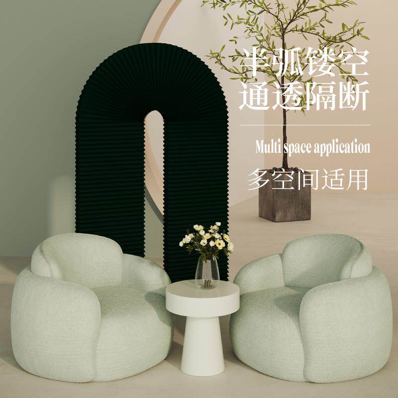 屏风新中隔断入玄关玄铁艺装遮挡饰式屏风-01简约门挡板关艺术客