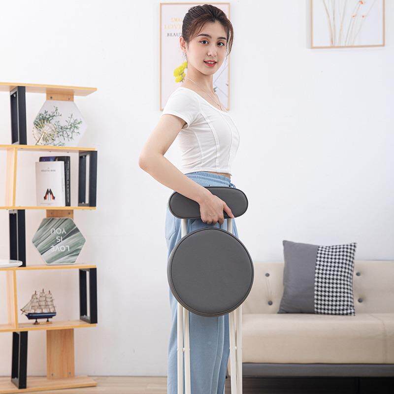 YS子F简折叠PFK背椅子高脚酒吧台椅靠白色吧台吧约桌椅吧凳子餐椅