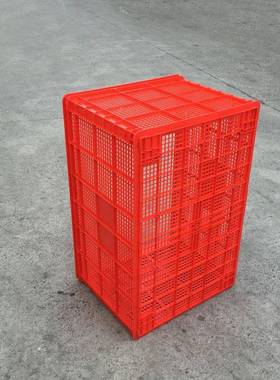 厂家105*FAF680*55一米红色胶框 红色大胶框 网眼0塑料周0转筐