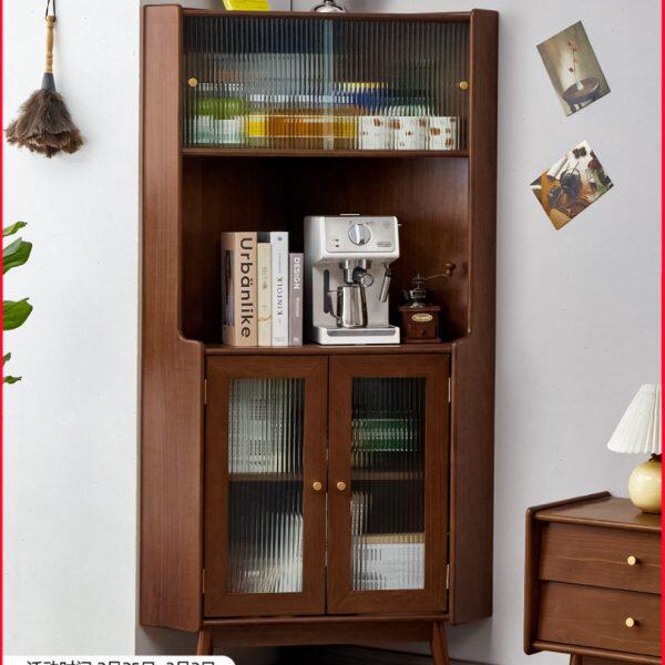 席豪角柜实木转角柜墙角柜三角柜边角柜储物柜客厅角落置物架北欧