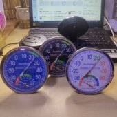 室内温湿度计家用精准可挂可立免电池婴儿卧室客厅大棚金属温度表