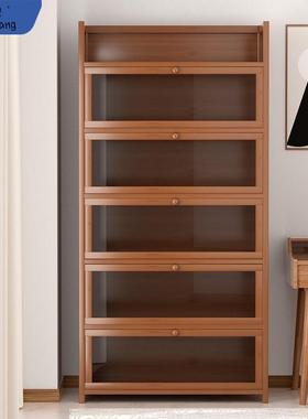 书厅架防尘落地置物家用儿UJI层童带门桌面收纳多简易客架储物架包邮