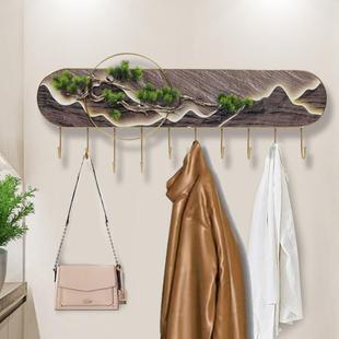 创意中国风奢山画铁艺轻简客厅卧室个性 约饰衣帽挂 墙上玄关DUR装