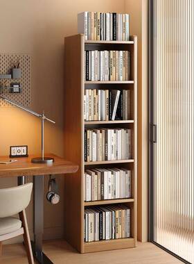 mly-wmshuy架落地柜置物架一体靠墙窄柜子简储物家用易书客厅书柜