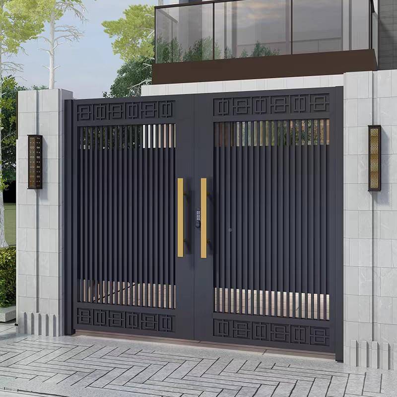 铝艺院别墅户外大门132门新中自式农村庭建房院墙围墙电动入户门