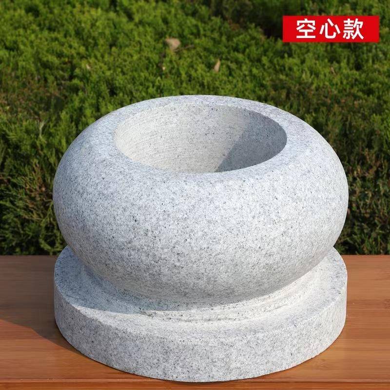 基花岗岩柱墩底座石墩垫石柱脚厂家直供石柱心皮圆墩空石子柱础柱