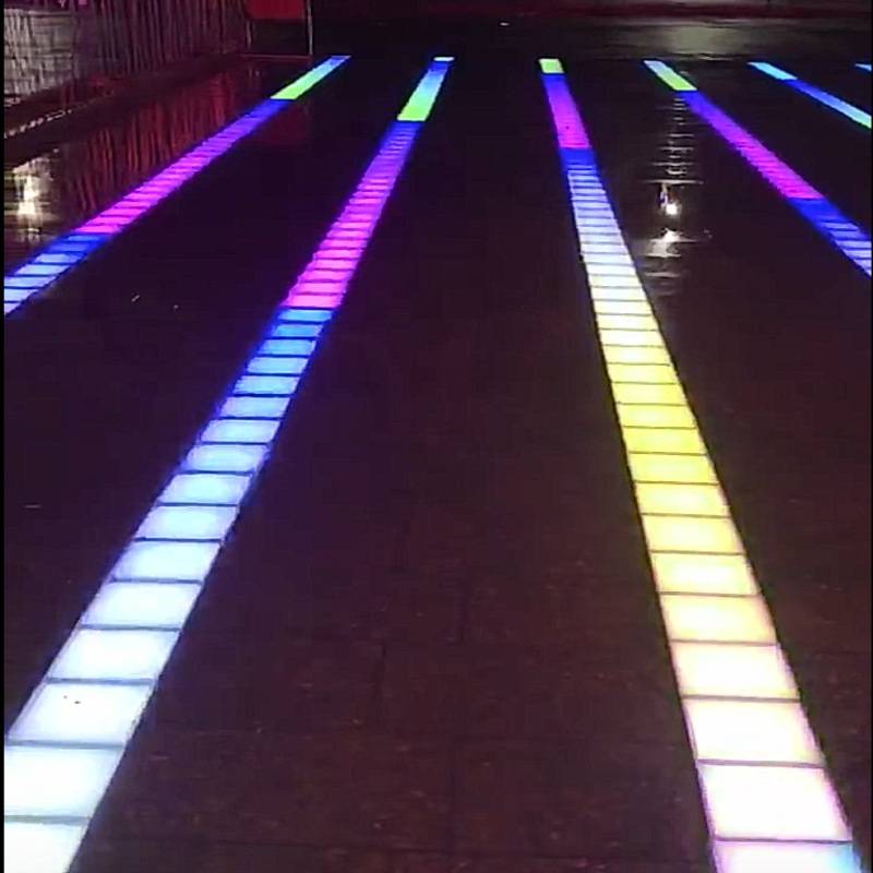 坤琅照明LED地砖灯 重力人体感应地板灯 脚踩发声七彩发光地埋灯