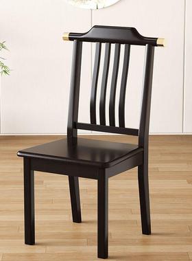 中式实木餐椅用简约现代子SNV靠背椅子吃饭饭店餐厅酒店家凳餐椅