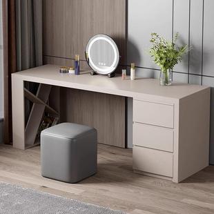 用简易公773桌电桌书办房书桌意式 轻奢实木一体梳家妆台脑双人写