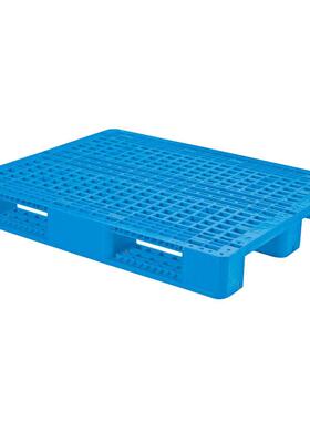蓝色加网格川字防潮IQE板塑托盘料塑胶卡板可厚加钢管塑料卡叉车