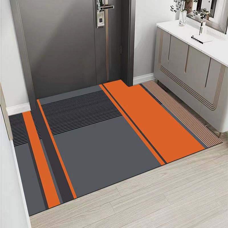 高档硅藻泥入户门地垫玄关进w门垫门厅门口地垫加厚可裁剪防滑地