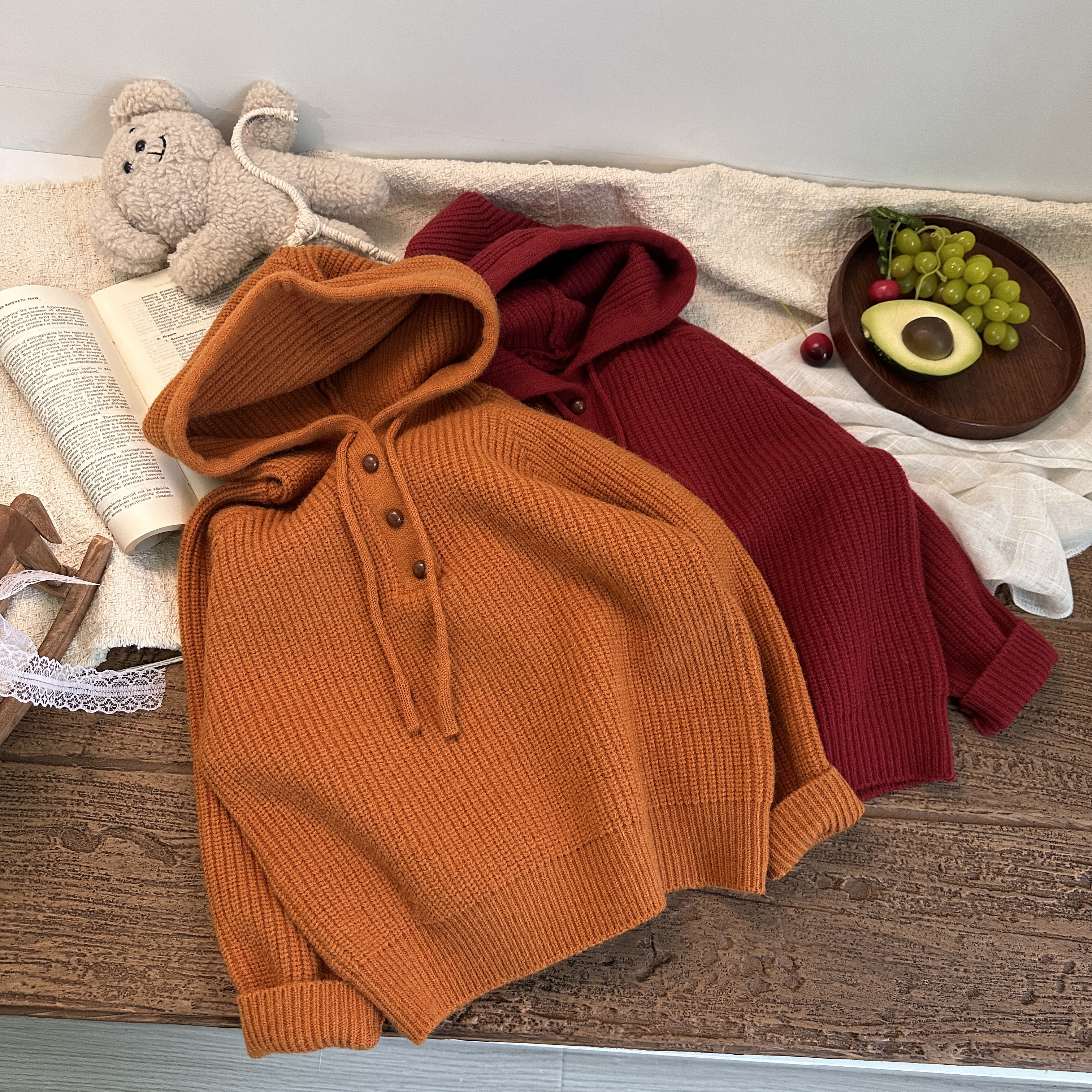 【小乐专享】【顾奈】 6897 元宝帽子衫 纯色连帽卫衣