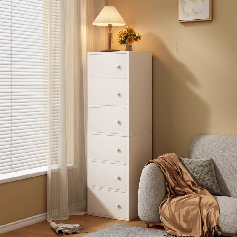 生态板五斗柜收纳柜卧室置物柜窄小立柜储物柜客厅靠墙落地床尾柜