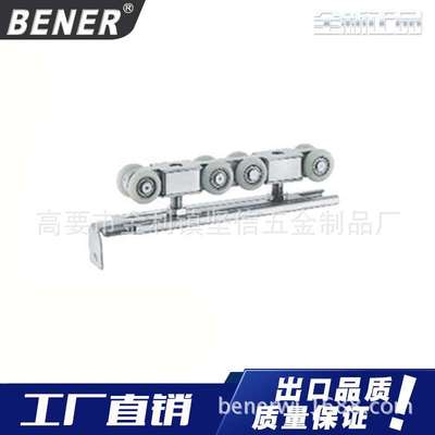 不锈钢玻璃门吊轮承重60kg厨房推拉门酒店隔断有框门移动滑轮8轮