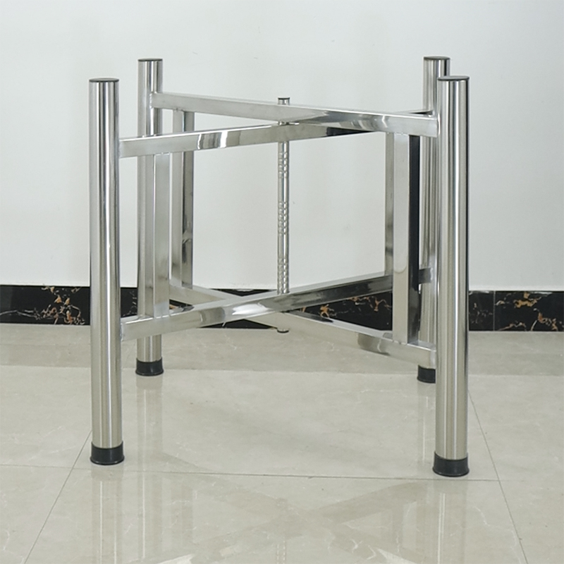 304不锈钢简易大圆桌方桌折叠桌腿支架桌脚N饭桌餐桌伸缩桌架台脚