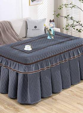 X^烤11543桌罩套长形加绒加厚烤火炉桌布新罩烤火罩方被2火024款