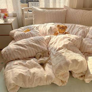 205新公主风床款 上2四件套女EX20250生宿舍单人被三套床单件套水