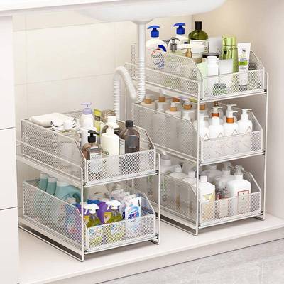 下下置架辉霖#944收纳分层架柜子浴室柜洗手台下橱物柜水拉篮抽拉