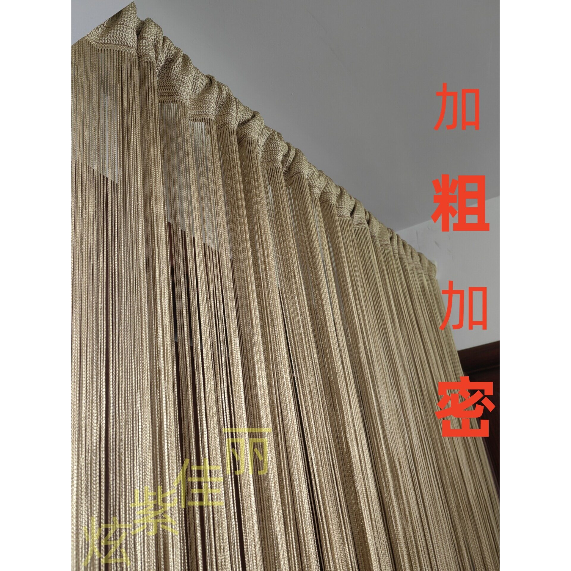 豪华款加粗加密免打孔玄关线帘子流苏隔断屏风客厅门帘装饰帘挂帘