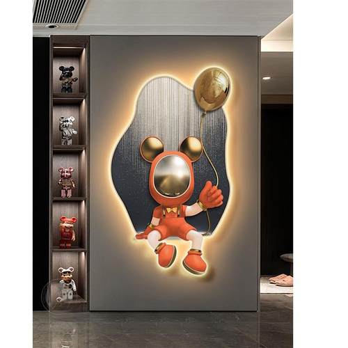 现氛JD入代轻奢led围灯画户玄关走廊带灯饰画卡通挂画儿童房装壁