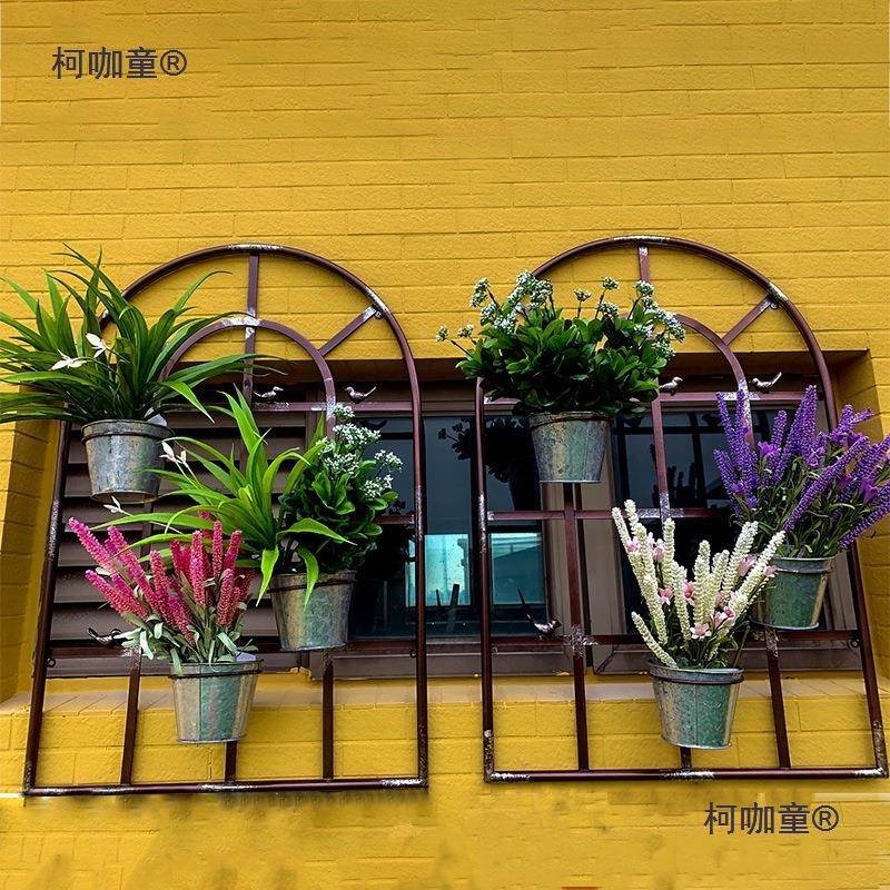 铁艺上架子客花厅地中海壁挂件柯咖童阳台壁墙壁绿萝饰客厅墙装饰