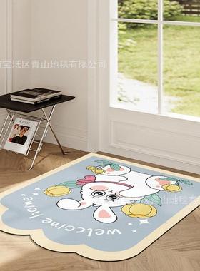 年色兔入户红门垫异形ALG玄关PVC一抹净蹭土防滑大门口地垫可裁剪